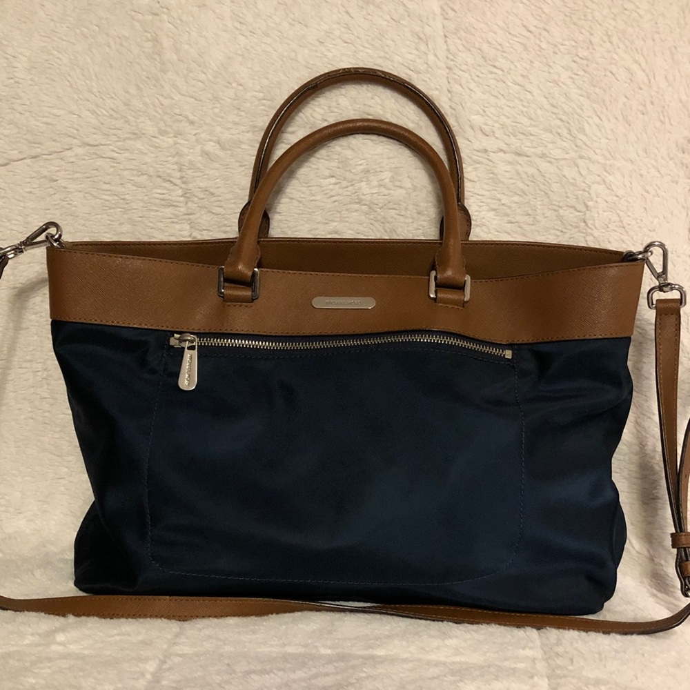 Michael Kors Nylon Navy and Brown Women’s Bag